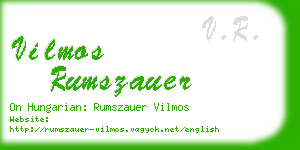 vilmos rumszauer business card